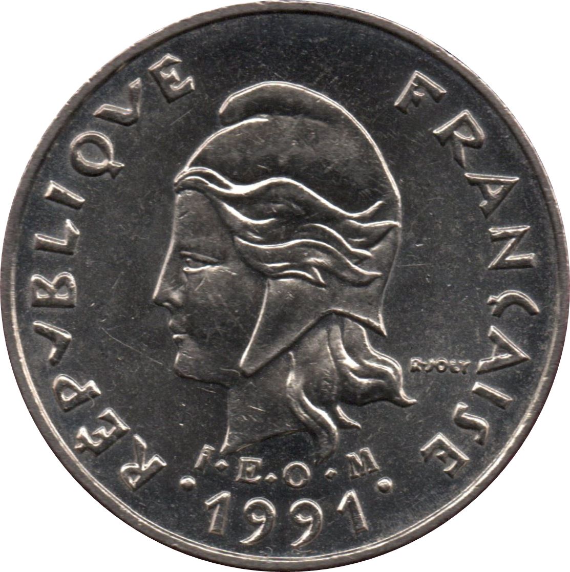 New Caledonia 10 Francs Coin 1972 - 2005 KM 11