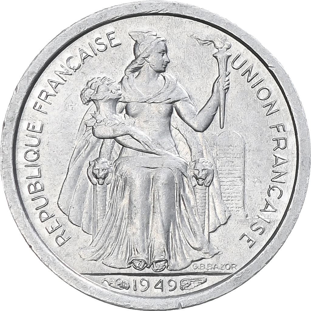 New Caledonia 50 Centimes Union Française Coin 1949 KM 1