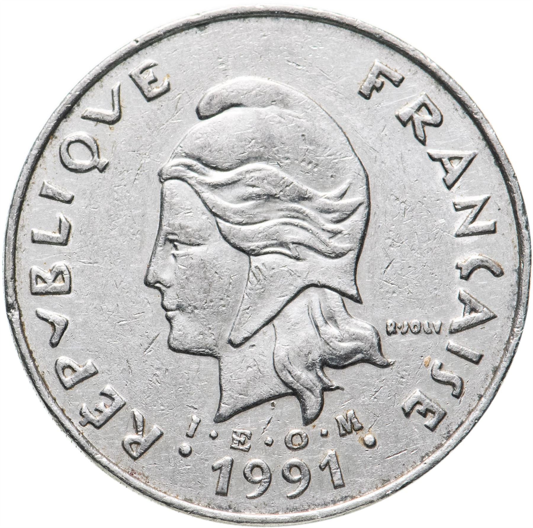 New Caledonia 50 Francs Coin 1972 - 2005 KM 13