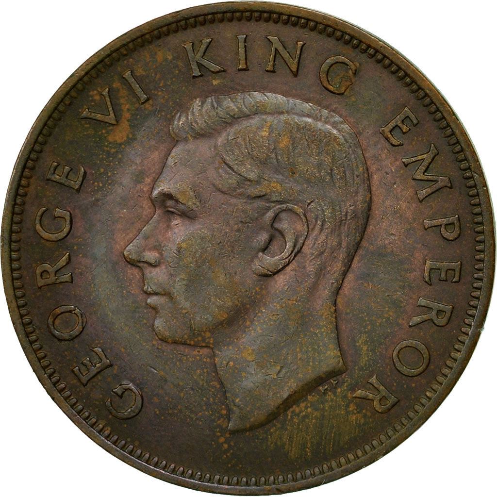 New Zealander 1 Penny Coin | King George VI | Tui Bird | KM13 | 1940 - 1947