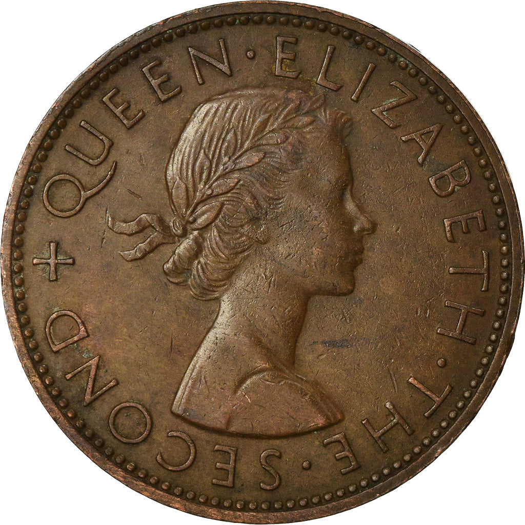 New Zealander 1 Penny Coin| Queen Elizabeth II | Tui Bird | KM24 | 1953 - 1965