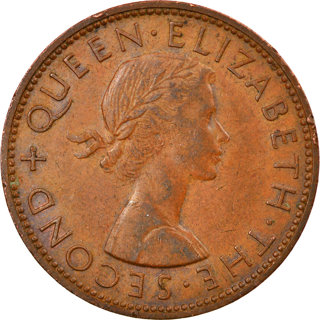 New Zealander 1 Penny Coin| Queen Elizabeth II | Tui Bird | KM24 | 1953 - 1965