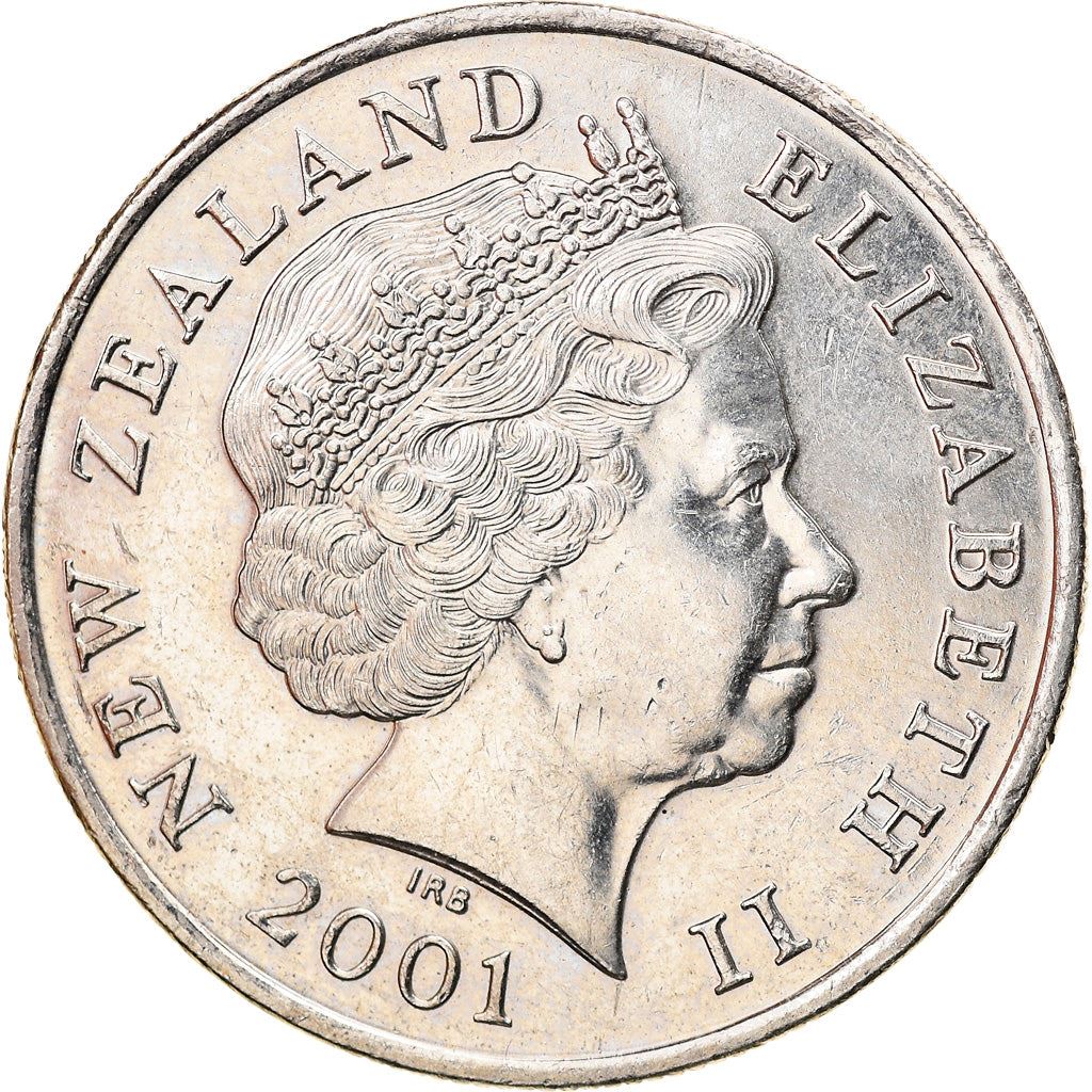 New Zealander 50 Cents Coin | Queen Elizabeth II | Captain James Cook | HMS Endeavour | KM119 | 1999 - 2006