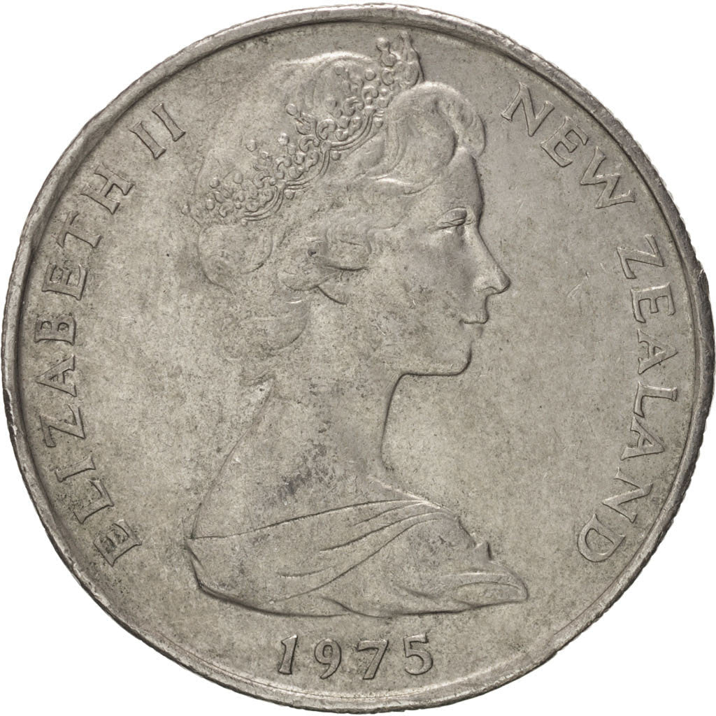 New Zealander 50 Cents Coin | Queen Elizabeth II | Captain James Cook | HMS Endeavour | KM37 | 1967 - 1985