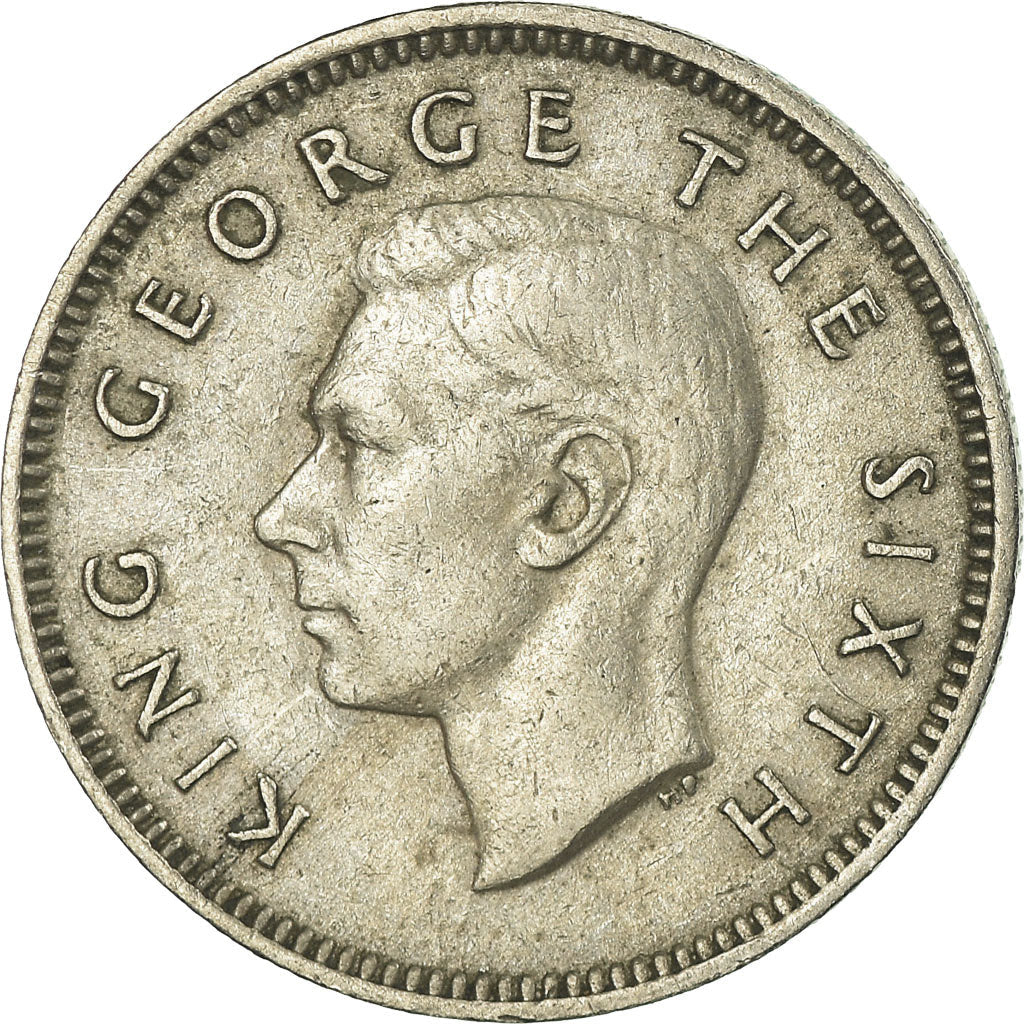 New Zealander 6 Pence Coin | King George VI | Huia Bird | KM16 | 1948 - 1952