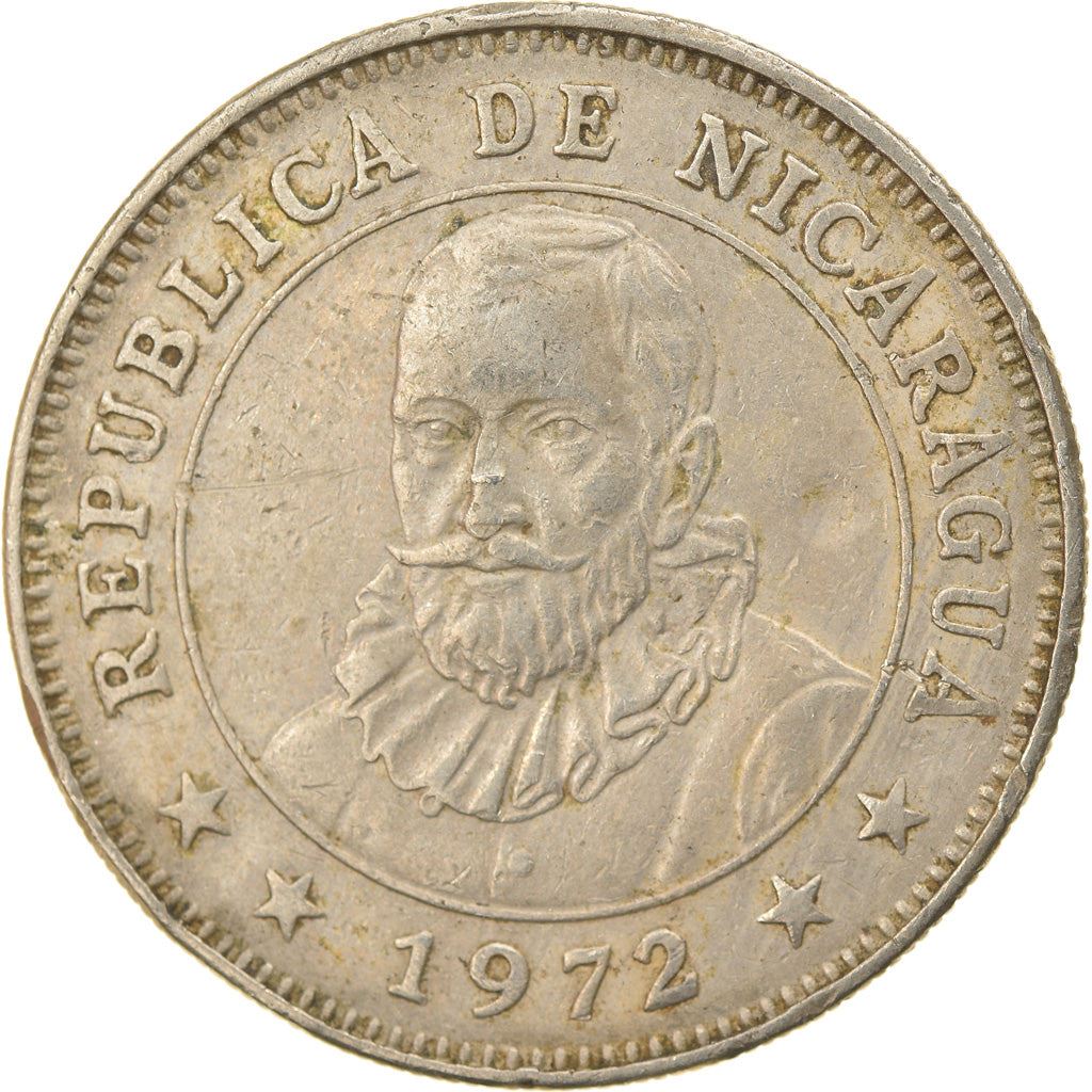 Nicaragua | 1 Cordoba Coin | Explorer | Sun | Volcanos | Km:26 | 1972