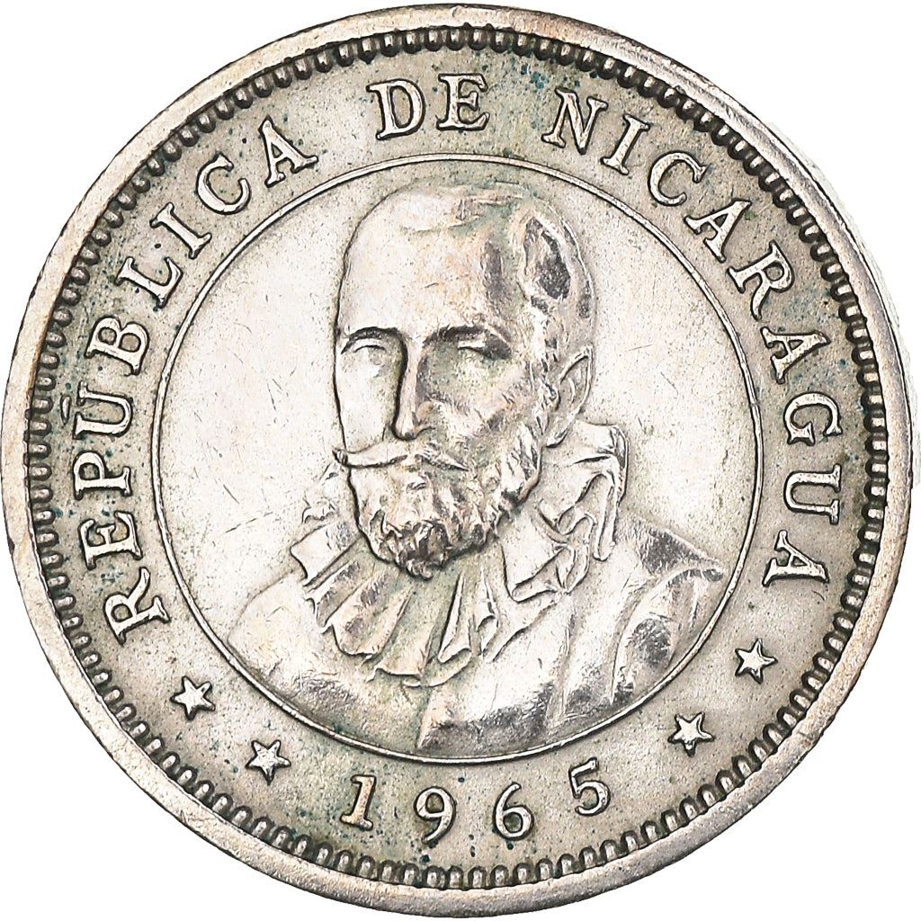 Nicaragua | 5 Centavos Coin | Explorer | Sun | Volcanos | Km:24.2 | 1962 - 1965