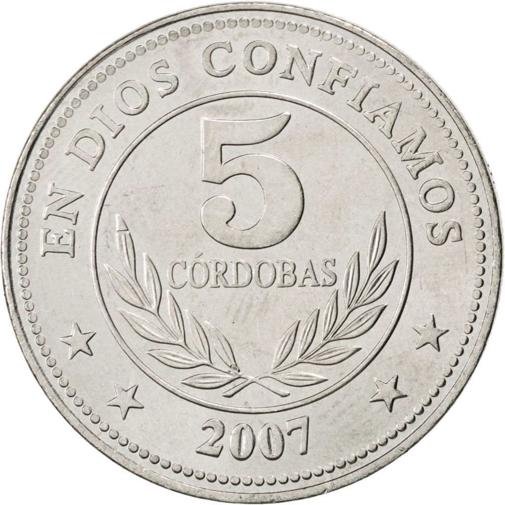 Nicaragua Coin Nicaraguan 5 Cordobas | KM90a | 2007 - 2014