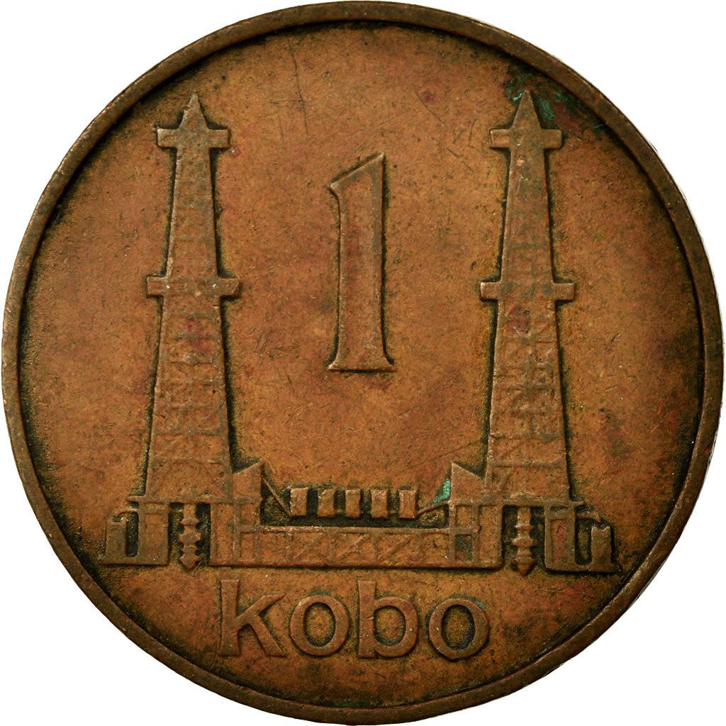 Nigeria | 1 Kobo Coin | Oil wells | Km:8.1 | 1973 - 1974