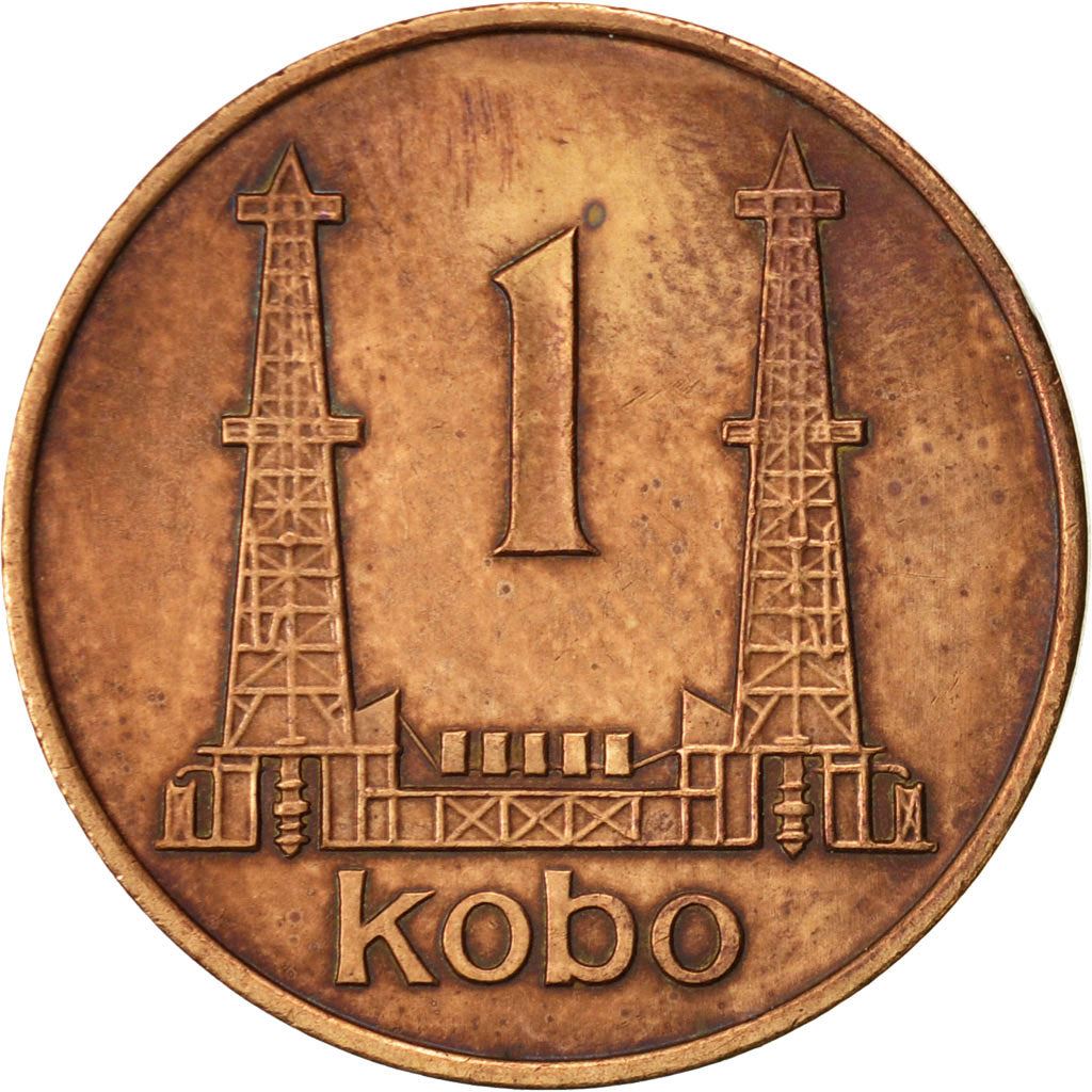 Nigeria | 1 Kobo Coin | Oil wells | Km:8.1 | 1973 - 1974