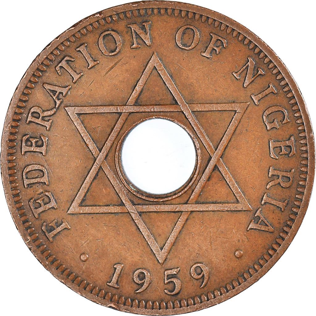 Nigeria | 1 Penny Coin | Emblem of Nigeria | Km:2 | 1959