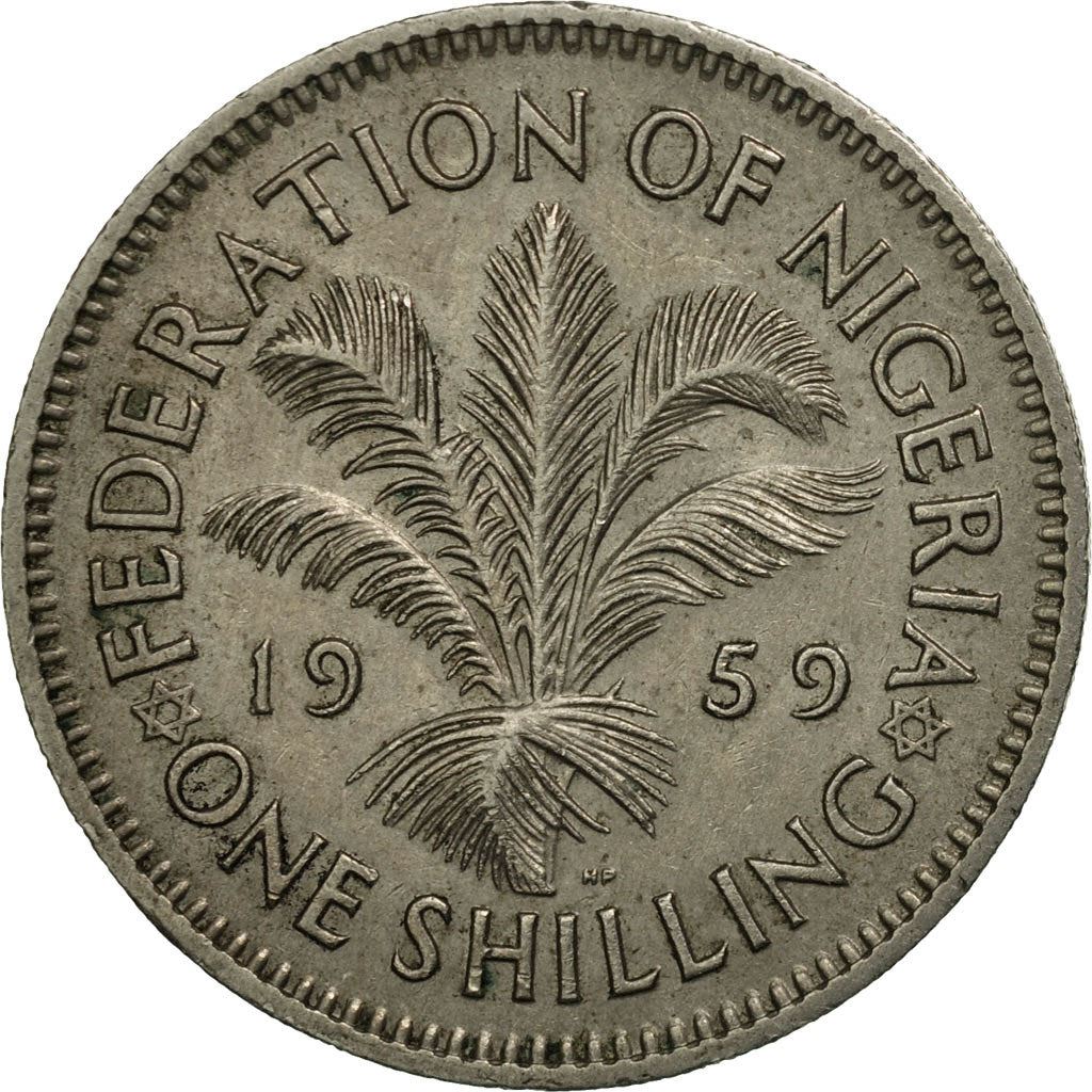 Nigeria | 1 Shilling Coin | Palm | Km:5 | 1959 - 1962