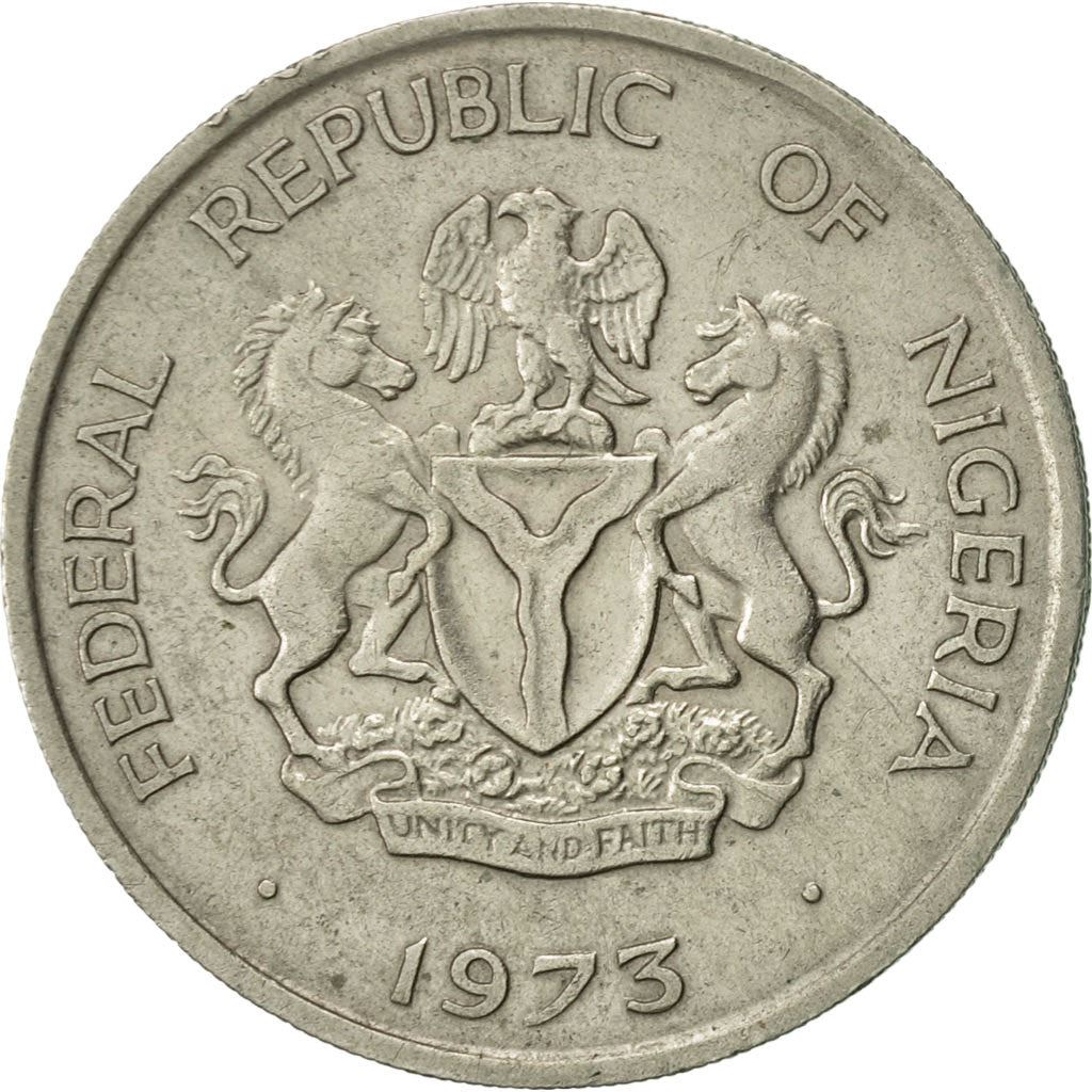 Nigeria | 10 Kobo Coin | Oil palms | Km:10.1 | 1973 - 1976