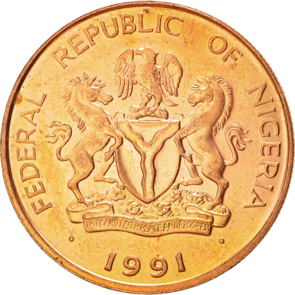 Nigeria | 25 Kobo Coin | Groundnuts | Km:11A | 1991