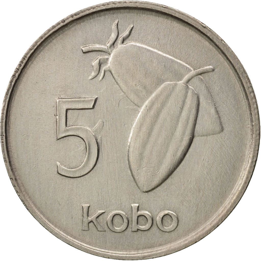 Nigeria | 5 Kobo Coin | Cocoa beans | Km:9.1 | 1973 - 1986