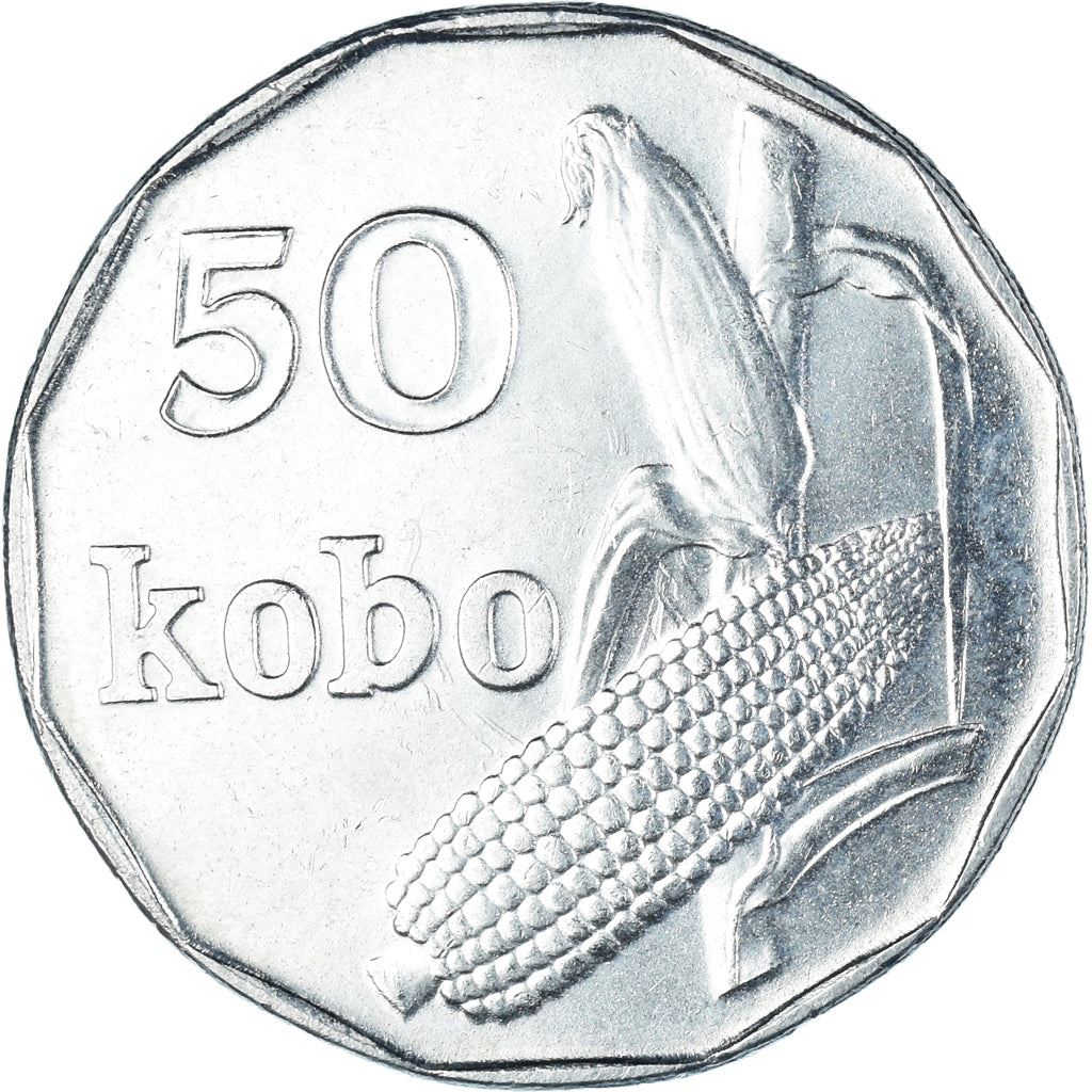 Nigeria | 50 Kobo Coin | Corn | Km:13.2 | 1993