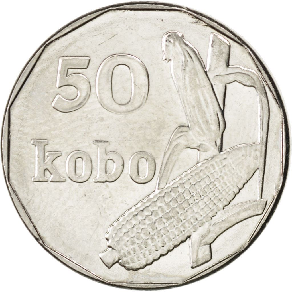 Nigeria | 50 Kobo Coin | Corn | Km:13.3 | 2006