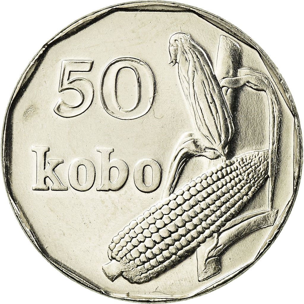 Nigeria | 50 Kobo Coin | Corn | Km:13.3 | 2006