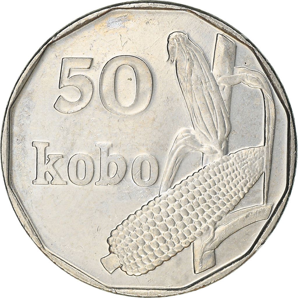 Nigeria | 50 Kobo Coin | Corn | Km:13.3 | 2006