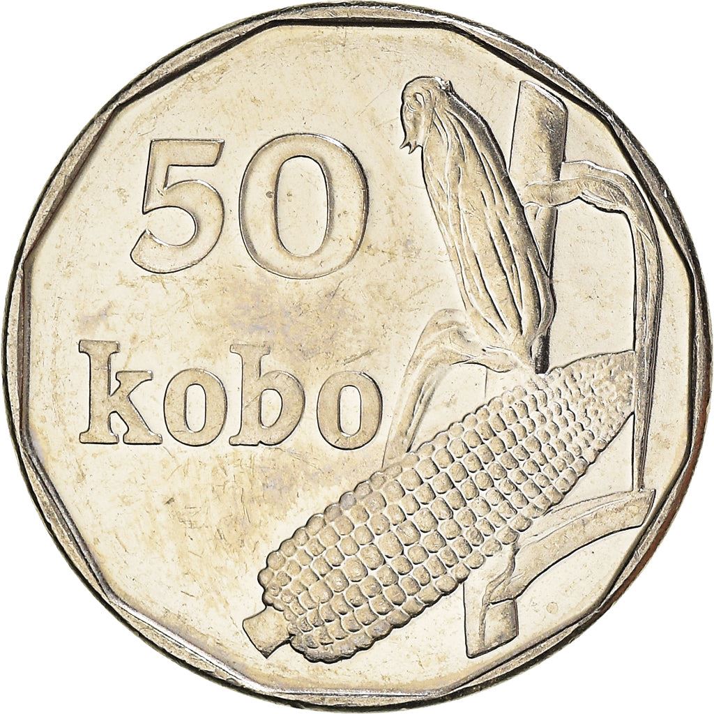 Nigeria | 50 Kobo Coin | Corn | Km:13.3 | 2006