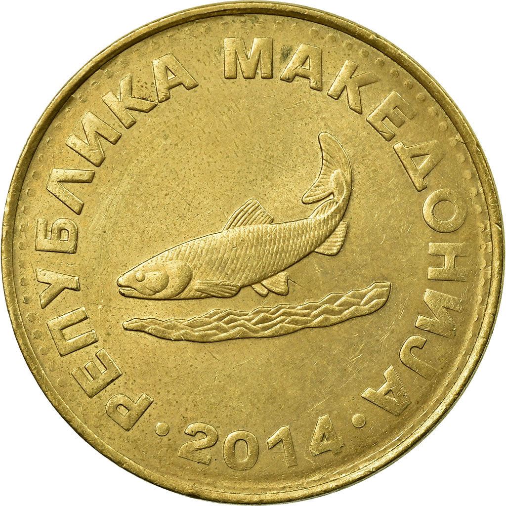 North Macedonia 2 Denari Coin | Ohrid Trout | KM3 | 1993 - 2014