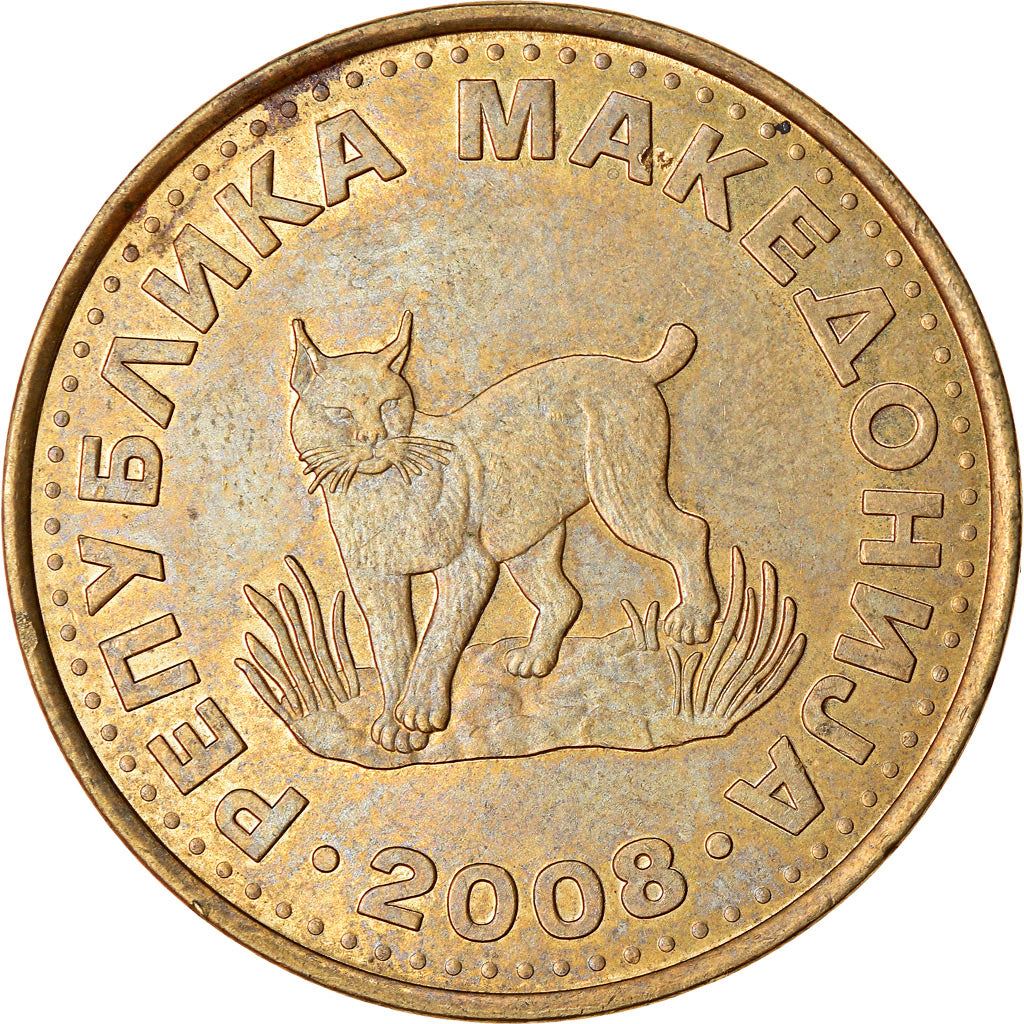 North Macedonia 5 Denari Coin | Balkan Lynx | KM4 | 1993 - 2014