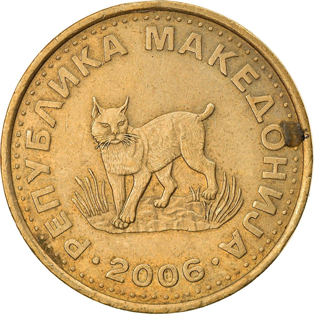 North Macedonia 5 Denari Coin | Balkan Lynx | KM4 | 1993 - 2014