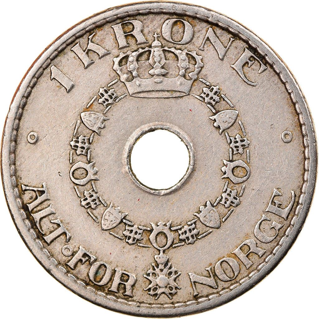 Norway 1 Krone - Haakon VII Coin KM385 1925 - 1951