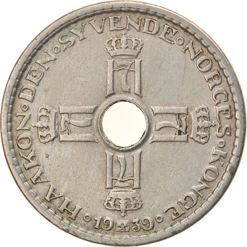 Norway 1 Krone - Haakon VII Coin KM385 1925 - 1951