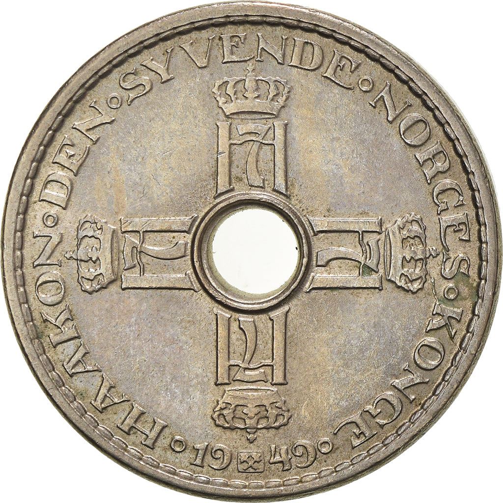 Norway 1 Krone - Haakon VII Coin KM385 1925 - 1951