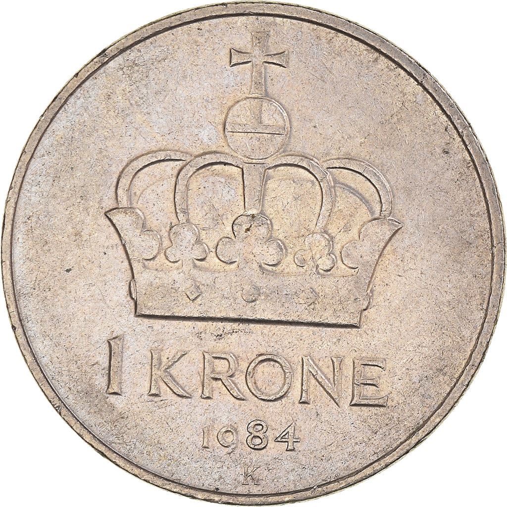 Norway 1 Krone - Olav V Coin KM419 1974 - 1991