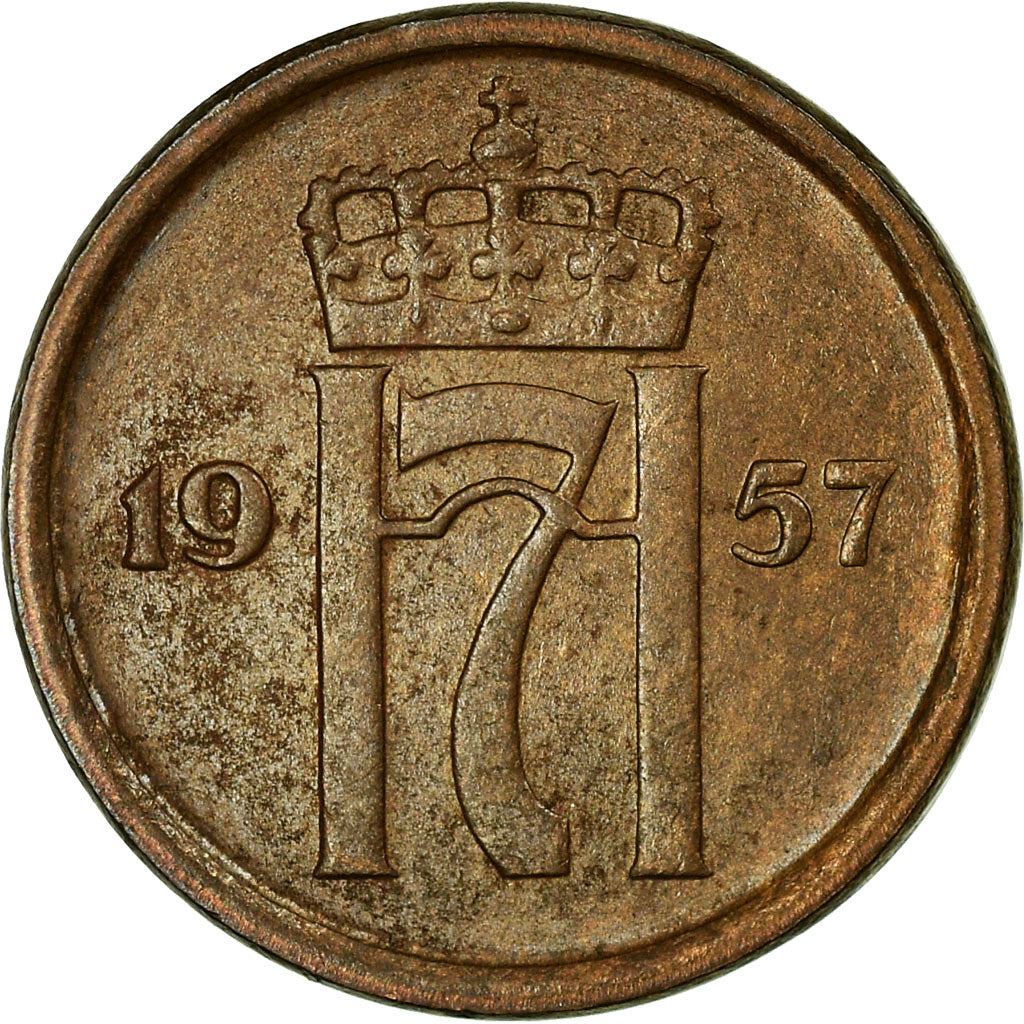 Norway | 1 Ore Coin | Haakon VII | KM398 | 1952 - 1957