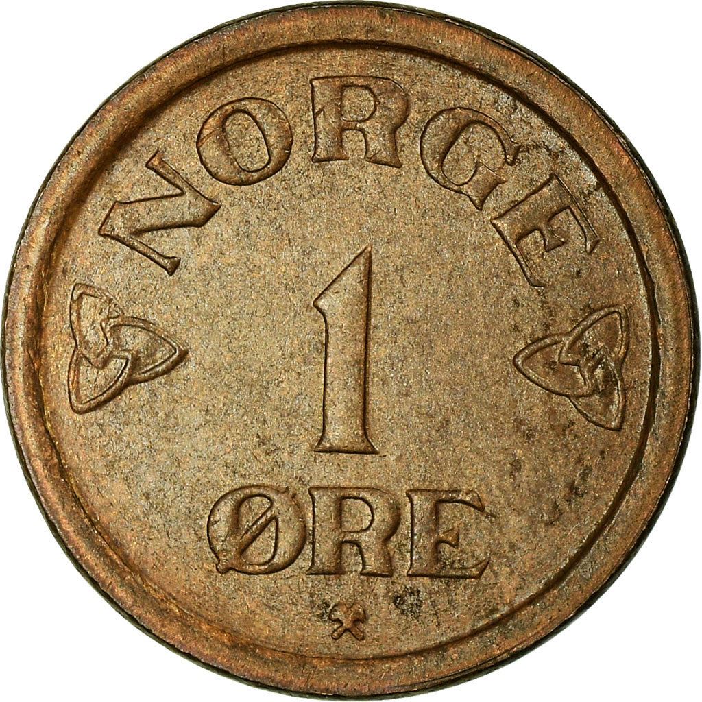 Norway | 1 Ore Coin | Haakon VII | KM398 | 1952 - 1957