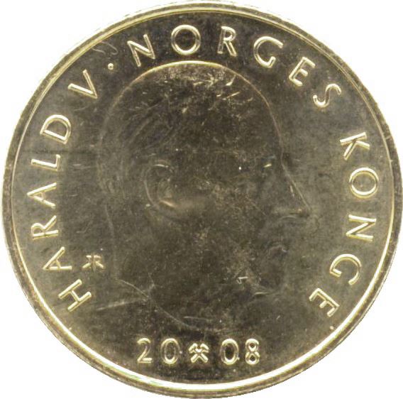 Norway 10 Kroner Coin | Harald V Henrik Wergeland | KM482 | 2008