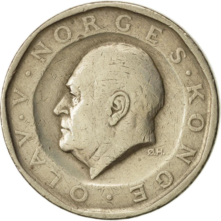 Norway 10 Kroner Coin | Olav V | KM427 | 1983 - 1991