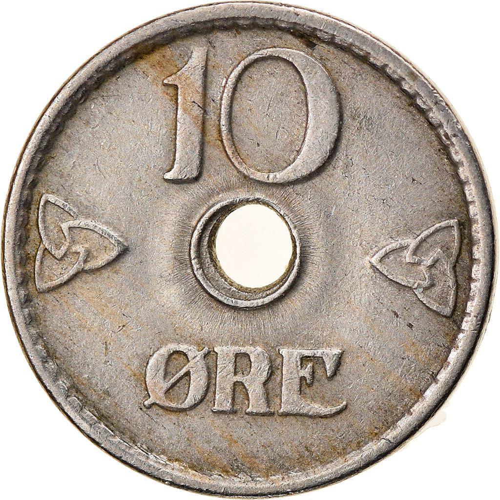 Norway 10 Øre - Haakon VII Coin KM396 1951 - 1957