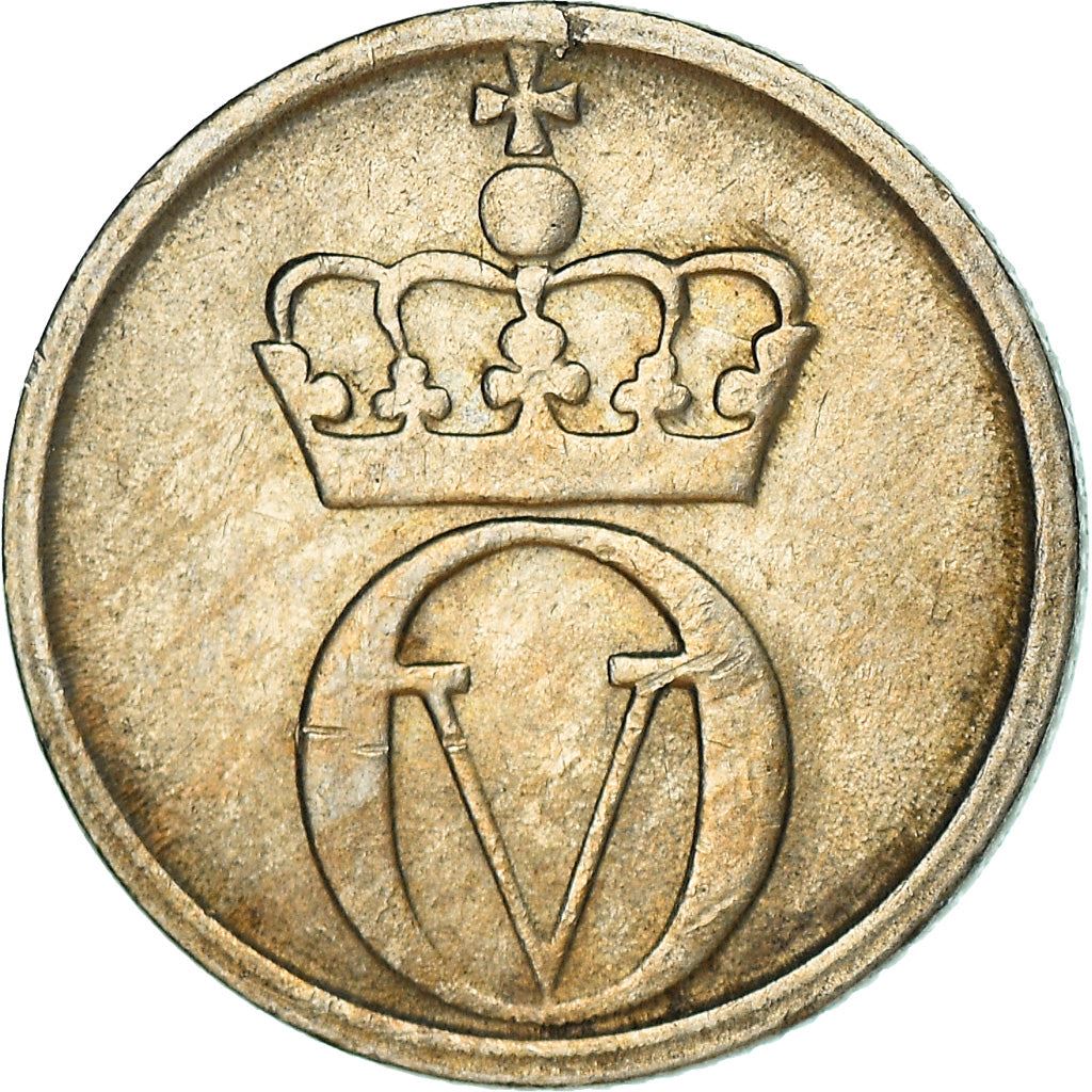 Norway 10 Øre - Olav V large letters Coin KM411 1959 - 1973