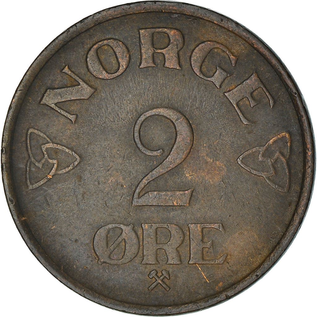 Norway | 2 Ore Coin | Haakon VII | KM399 | 1952 - 1957