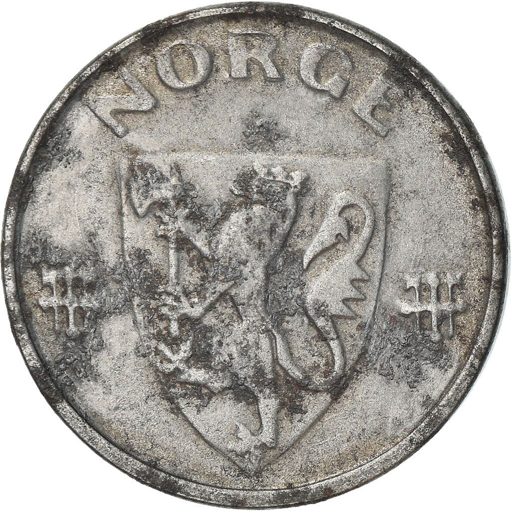 Norway 2 Ore Coin | Haakon VII WW2 German Occupation | KM394 | 1943 - 1945