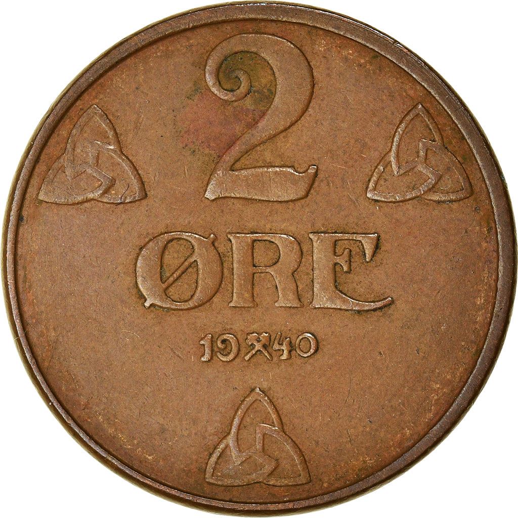 Norway 2 Øre - Haakon VII Coin KM371 1909 - 1952