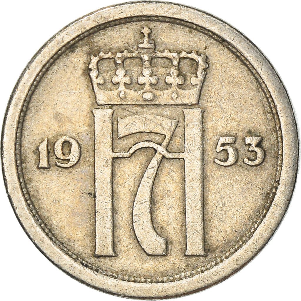 Norway 25 Øre - Haakon VII Coin KM401 1952 - 1957