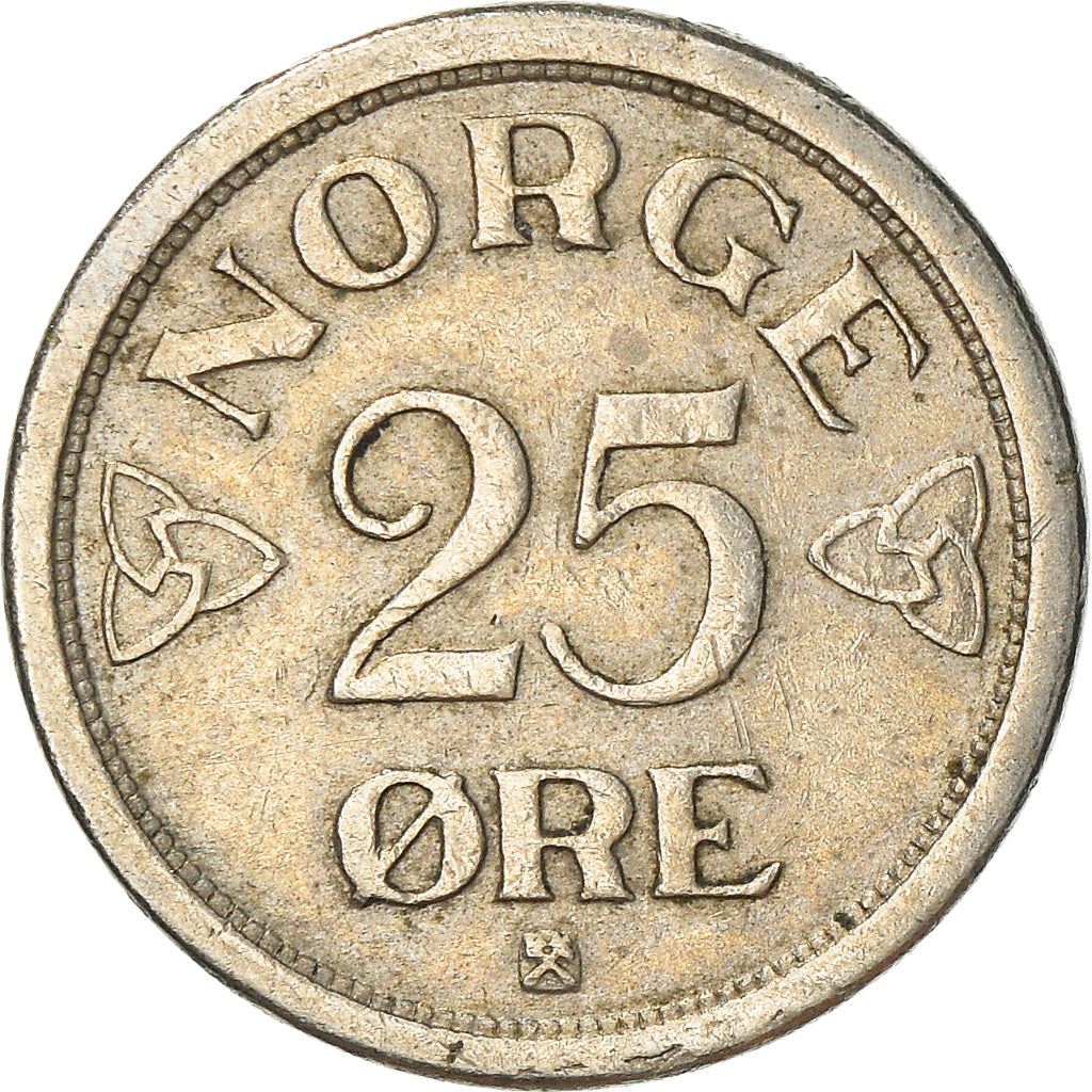 Norway 25 Øre - Haakon VII Coin KM401 1952 - 1957