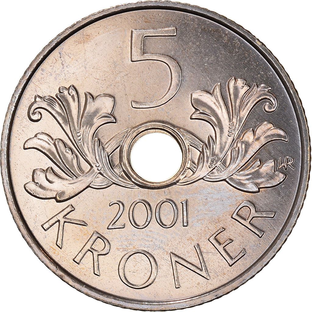 Norway 5 Kroner Coin | Harald V | KM463 | 1998 - 2017