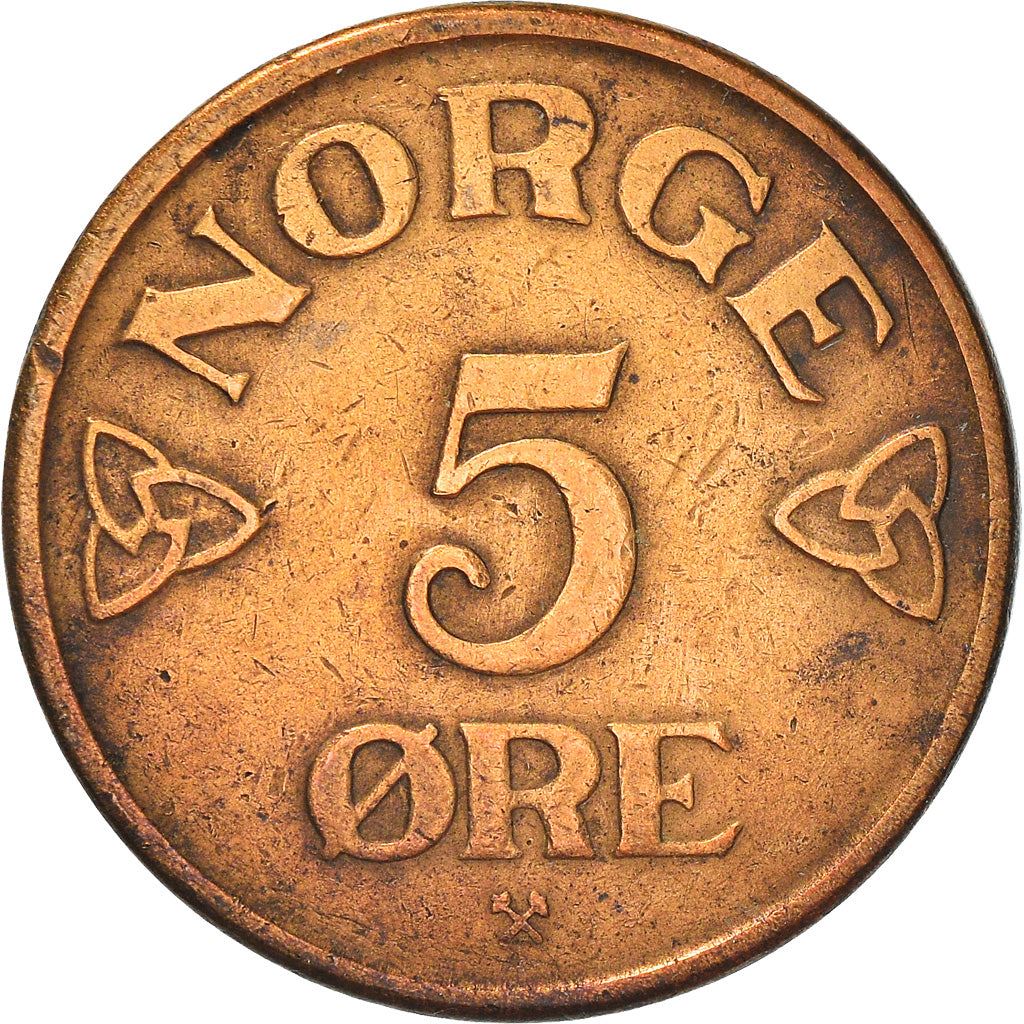 Norway | 5 Ore Coin | Haakon VII | KM368 | 1908 - 1952