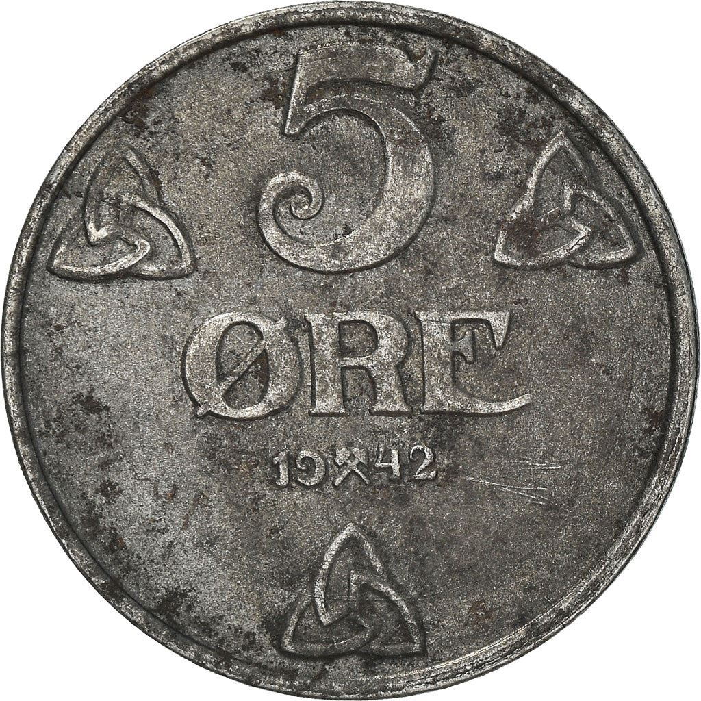 Norway | 5 Ore Coin | Haakon VII | WW2 German Occupation | KM388 | 1941 - 1945