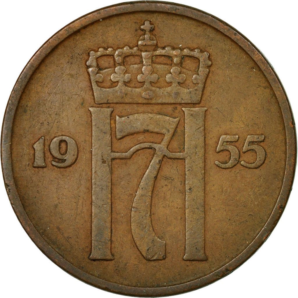 Norway 5 Øre - Haakon VII Coin KM400 1952 - 1957