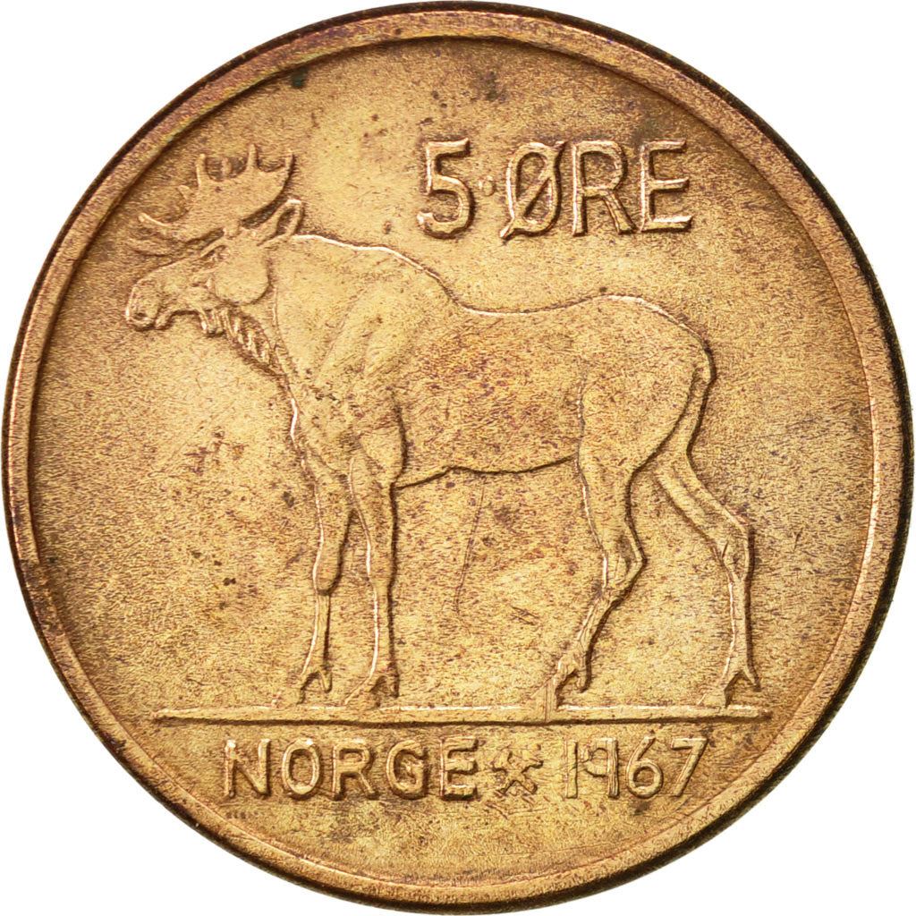 Norway 5 Øre - Olav V Coin KM405 1958 - 1973