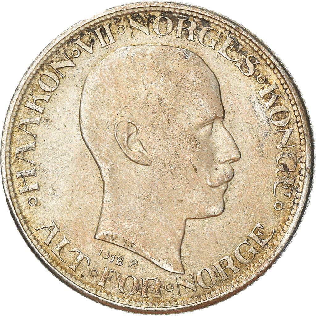 Norway 50 Ore Coin | Haakon VII Type 1 | KM374 | 1909 - 1919