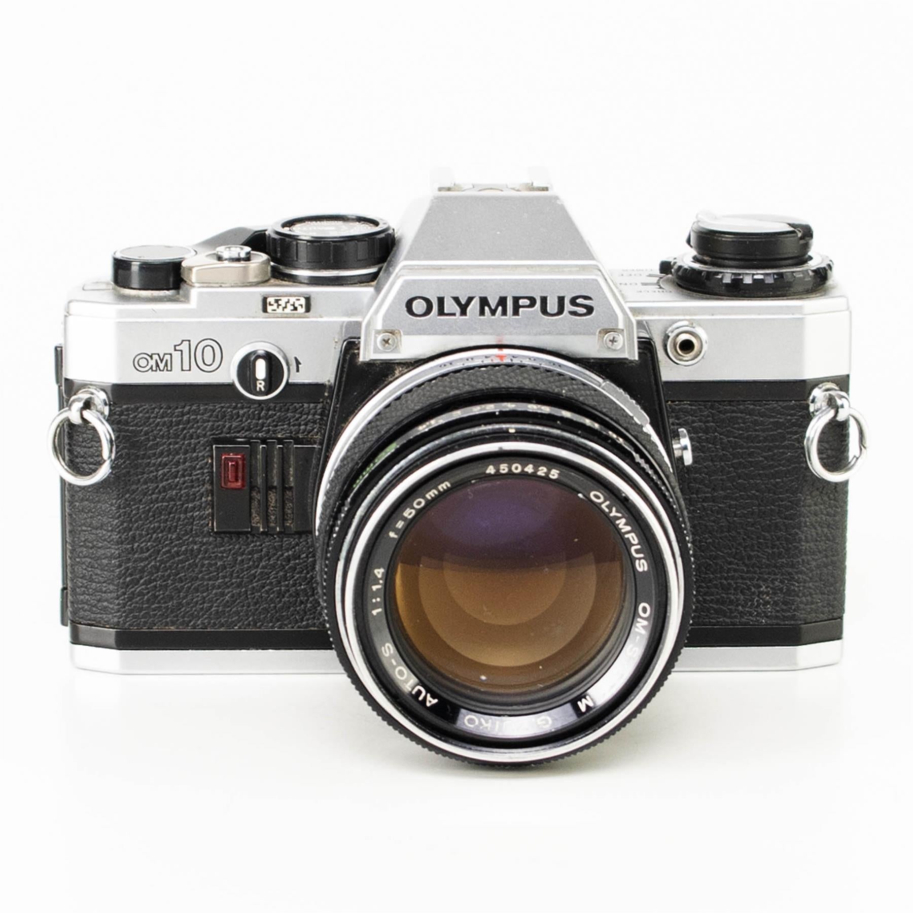 Olympus OM10 Camera | Zuiko auto-s 50mm f1.4 Lens | White | Japan | 1979 - 1987