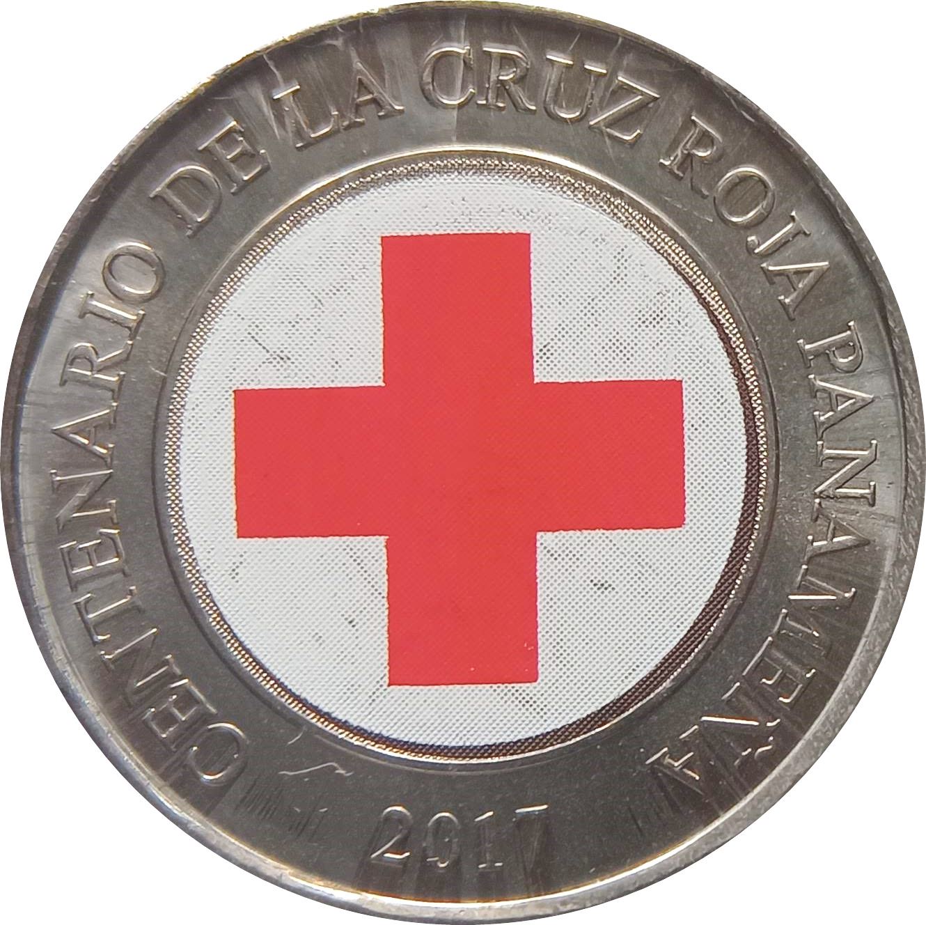 Panama 1 Balboa Coin | Red Cross Logo | KM177 | 2017